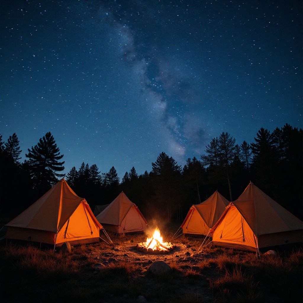 Camping unter Sternen