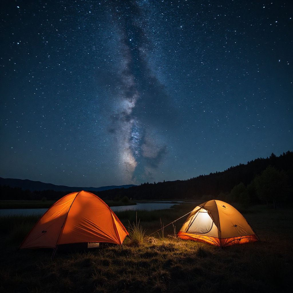 Camping unter Sternenhimmel