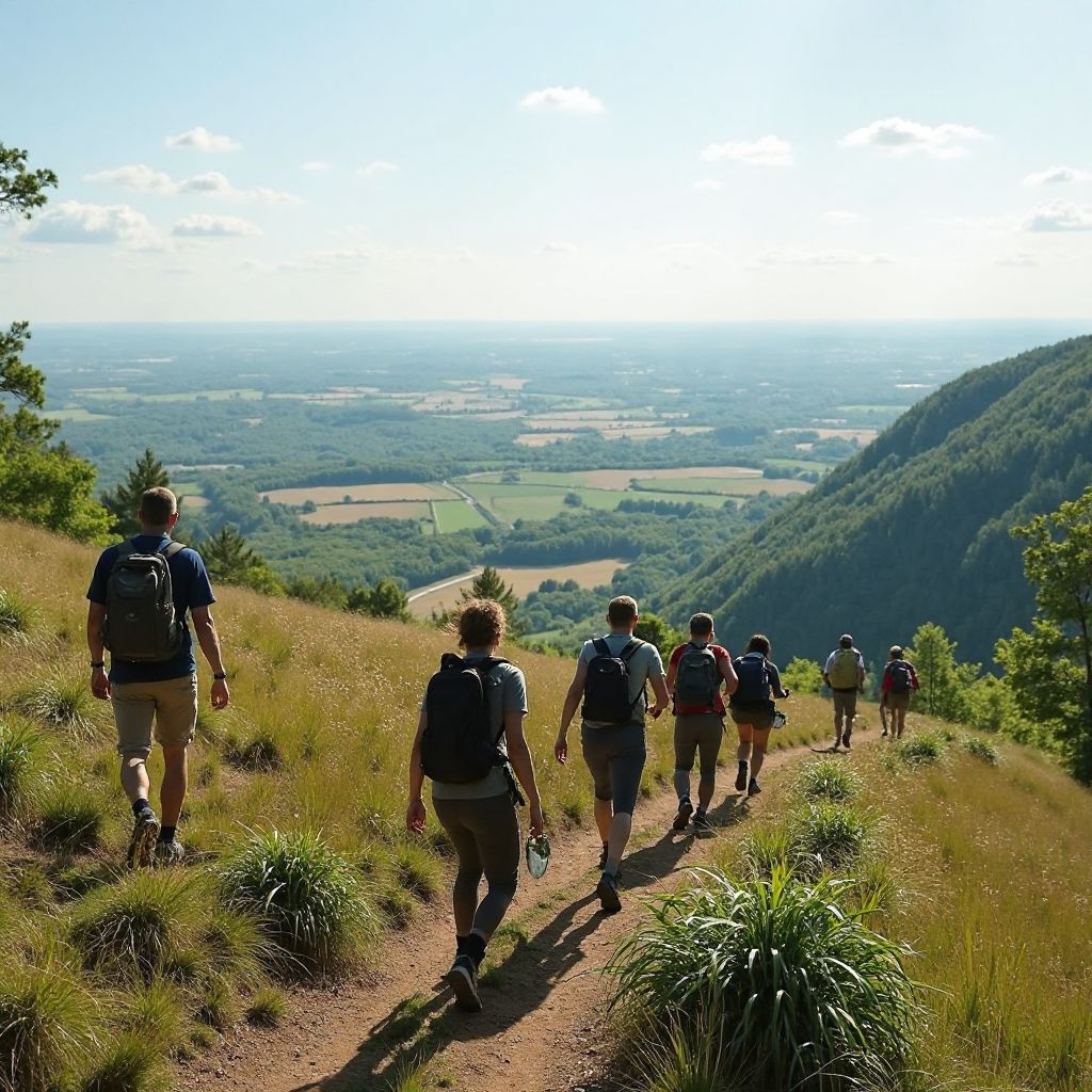 Gruppenwanderung in den Bergen