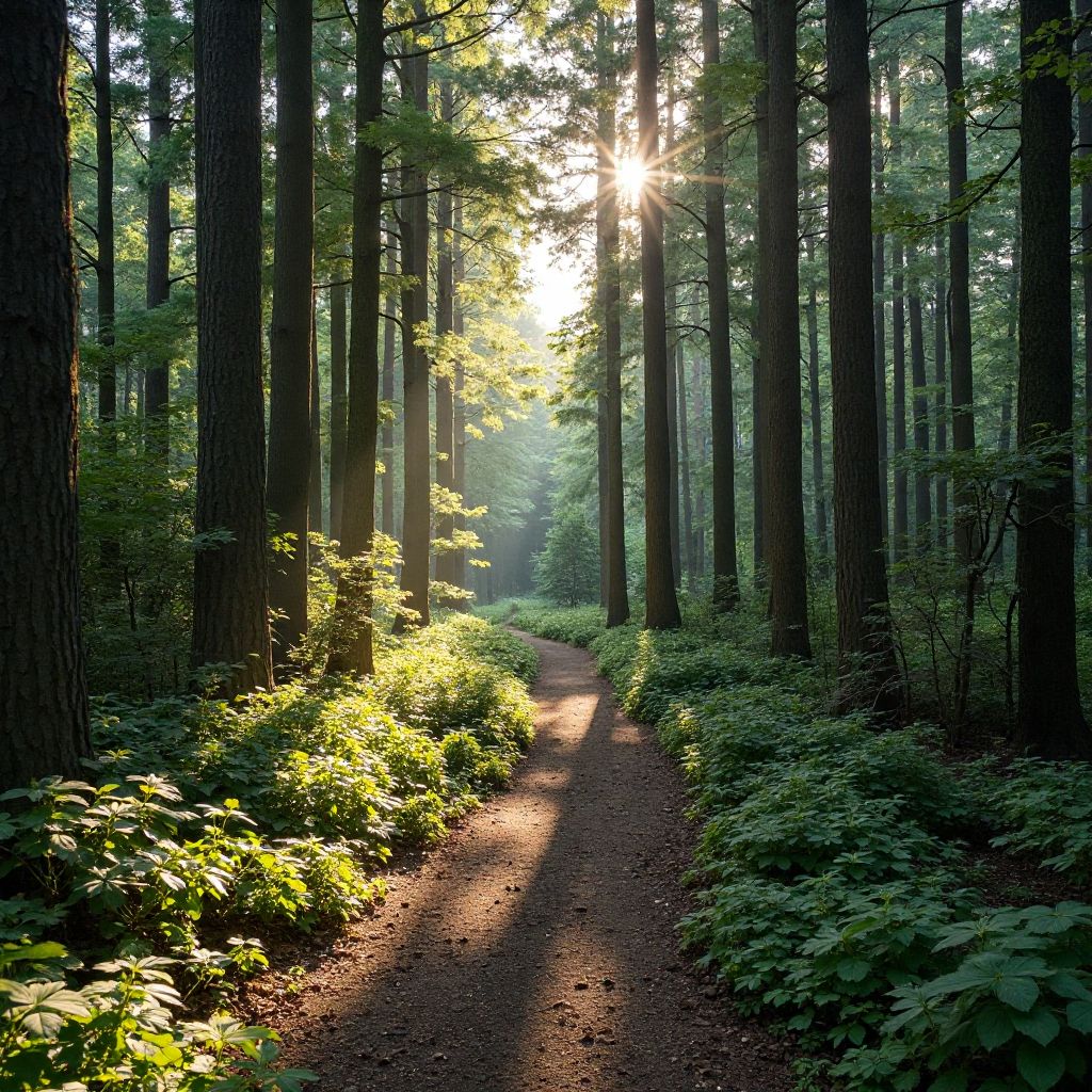 Wanderpfad durch niederländischen Wald